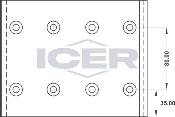 Set garnituri de frictiune, frana tambur 21 9934 00 ICER